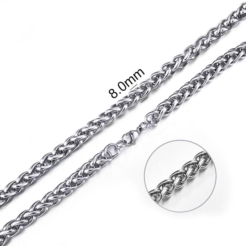 Stainless Steel Chain Necklace for Men Women Curb Cuban Link Chain Gold Color Silver Color Punk Choker Fashion Male Jewelry Gift