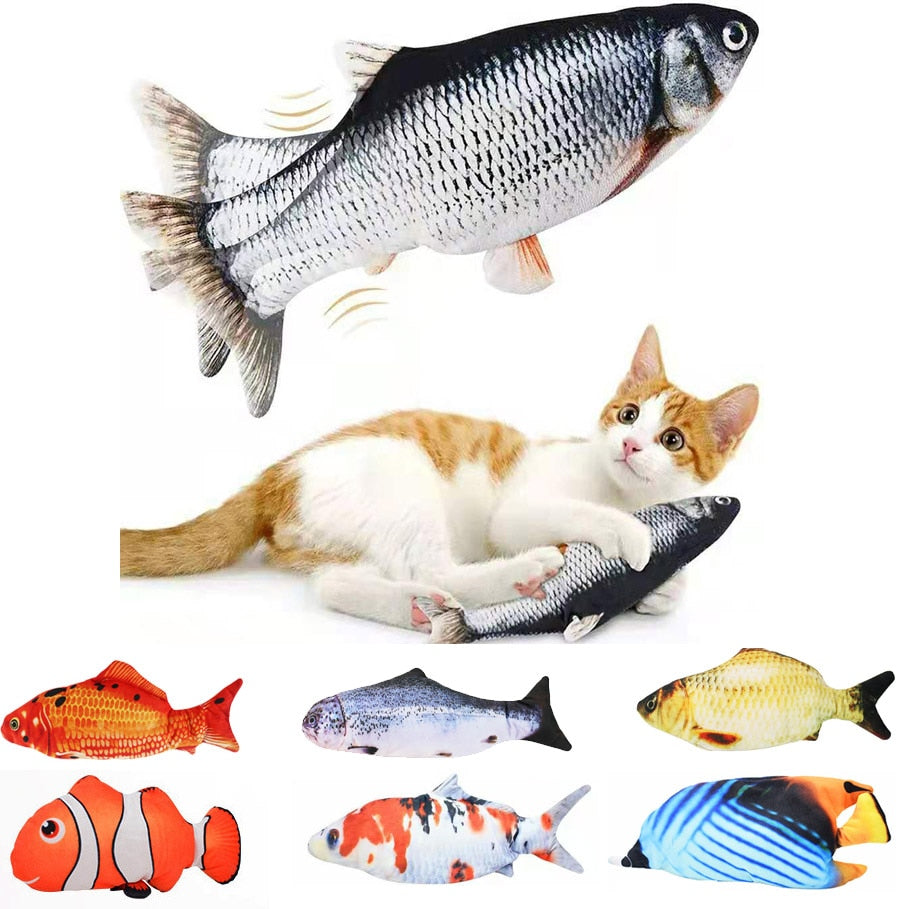 Cat USB Charger Toy Fish Interactive Electric floppy Fish Cat toy Realistic Pet Cats Chew Bite Toys Pet Supplies Cats dog toy