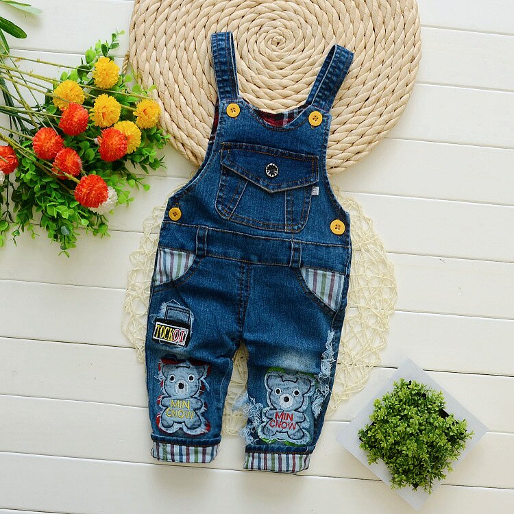 IENENS Toddler Infant Boys Long Pants Denim Overalls Dungarees Kids Baby Boy Jeans Jumpsuit Clothes Clothing Outfits Trousers