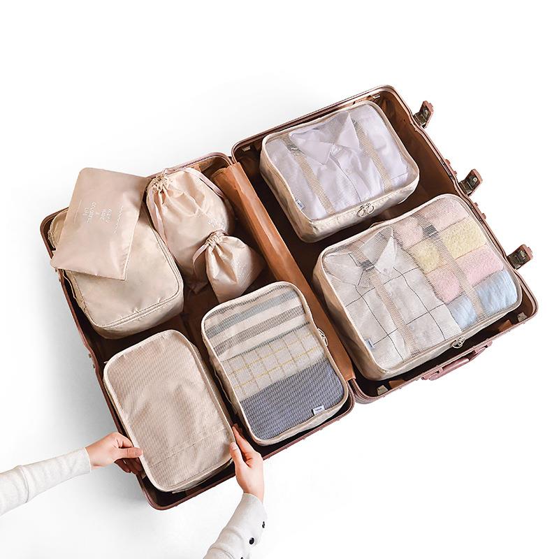 8/6/1 pieces Set Travel Organizer Storage Bags Suitcase Packing Set Storage Cases Portable Luggage Organizer Clothe Shoe Pouch