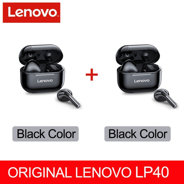 Original Lenovo LP40 wireless headphones TWS Bluetooth Earphones Touch Control Sport Headset Stereo Earbuds For Phone Android