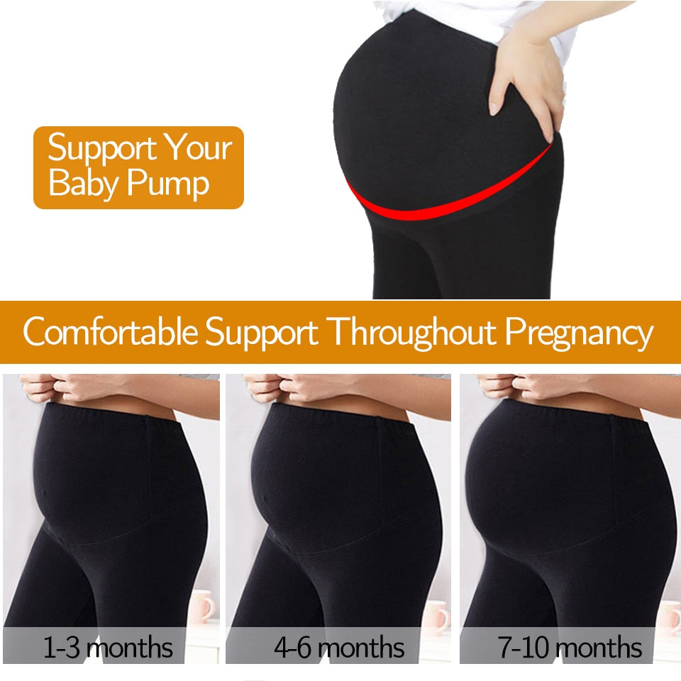 High Waist pregnancy Leggings Skinny Maternity clothes for pregnant women Belly Support Knitted Leggins Body Shaper Trousers