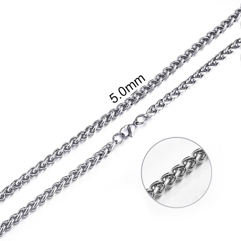 Stainless Steel Chain Necklace for Men Women Curb Cuban Link Chain Gold Color Silver Color Punk Choker Fashion Male Jewelry Gift