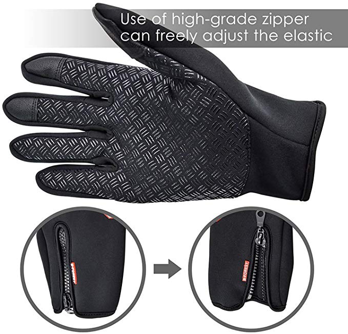 Winter Gloves Men Women Cycling Full Finger Touch Screen Thermal Gloves Windproof Winter Warm Gloves for Hiking Running Driving