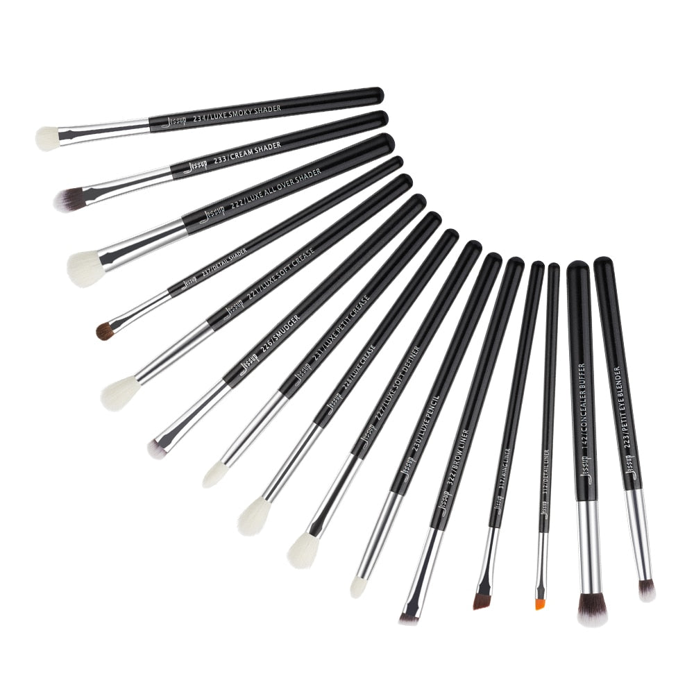 Jessup Makeup Brushes Set Synthetic-Natural Hair Foundation Powder Blush Eyeshadow Blender Liner Beauty Cosmetic Kit 6-25pcs