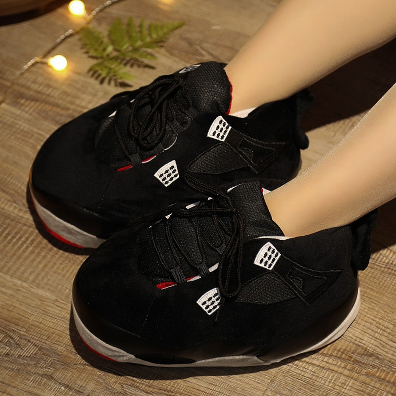 Unisex Winter Warm Home Slippers Women/Men One Size Sneakers Lady Indoor Cotton Shoes Woman House Floor Sliders Ladies Slippers