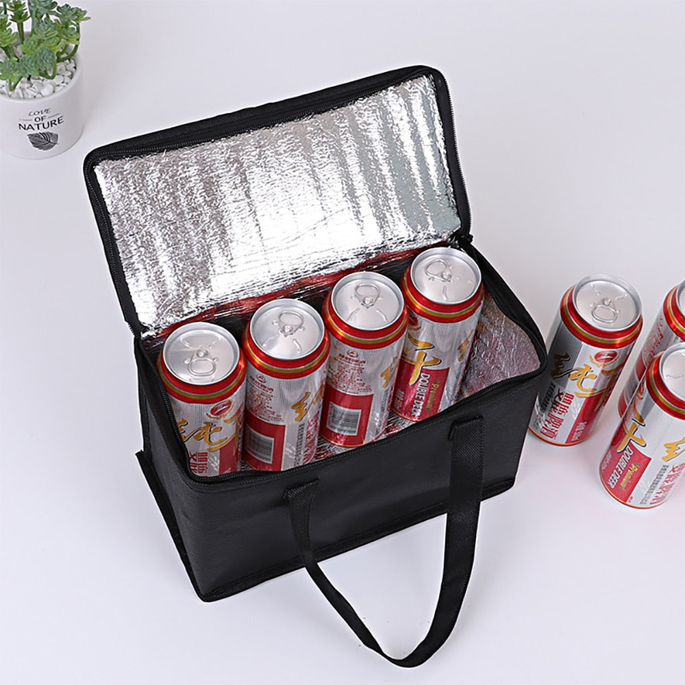 Portable Thermal Insulated Cooler Box Large Outdoor Camping Lunch Bento Bags Trips BBQ Meal Drink Zip Pack Picnic Supplies 아이스박스