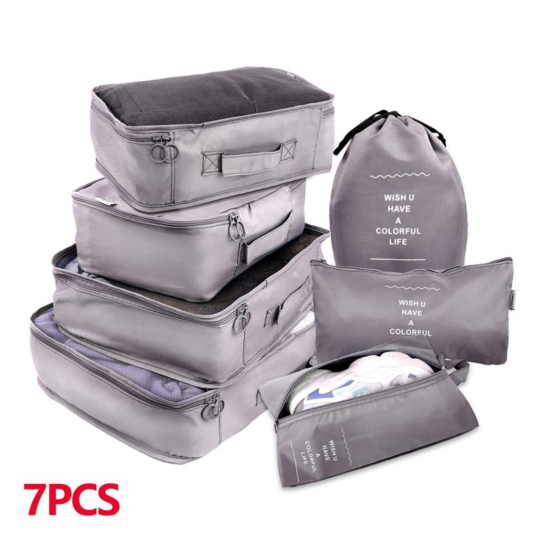 8/6/1 pieces Set Travel Organizer Storage Bags Suitcase Packing Set Storage Cases Portable Luggage Organizer Clothe Shoe Pouch