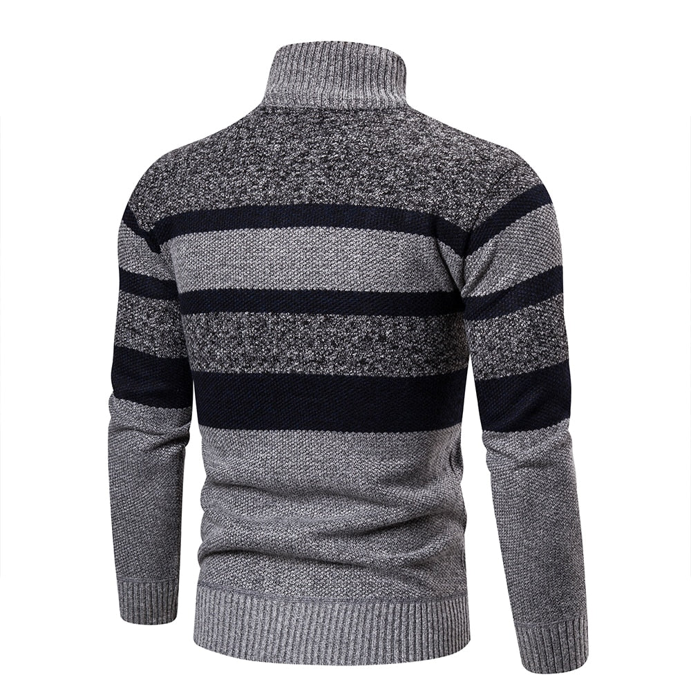 New Autumn Winter Cardigan Men Sweaters Jackets Coats Fashion Striped Knitted Cardigan Slim Fit Sweaters Coat Mens Clothing 2021