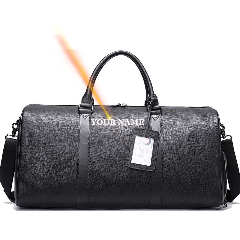 WESTAL100% Genuine Leather Men Travel Bag Real Leather Carry-on Hand Luggage Bags Travel Shoulder Bag Big Totes Bags Male