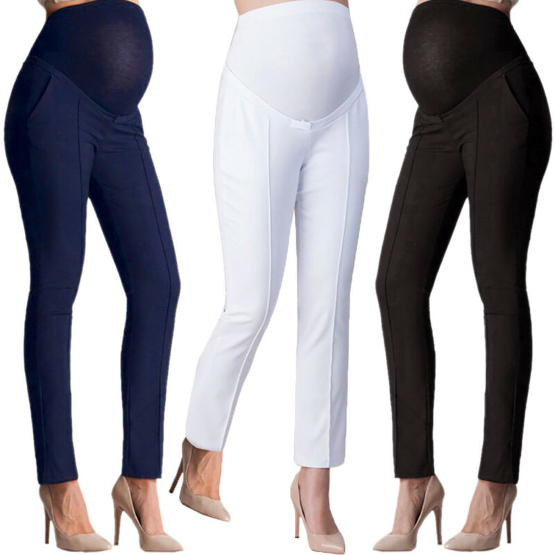 Elastic Lift Maternity Clothes Pregnancy Trousers For Pregnant Women Pants Full Ankle Length