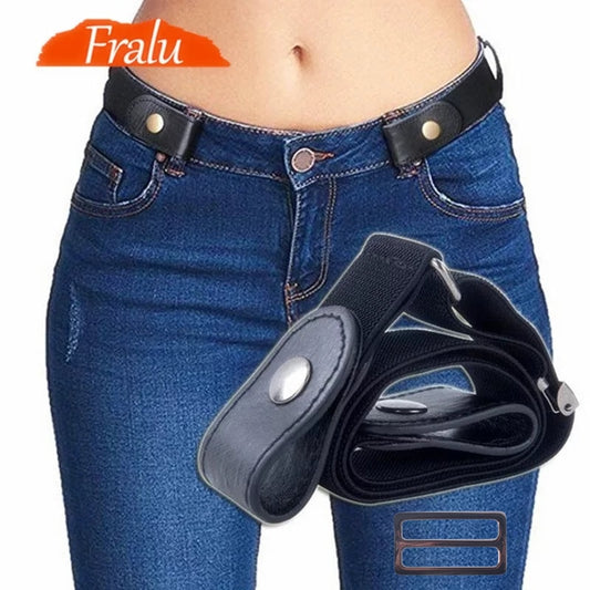 Buckle-Free Belt For Jean Pants,Dresses,No Buckle Stretch Elastic Waist Belt For Women/Men,No Bulge,No Hassle Waist Belt