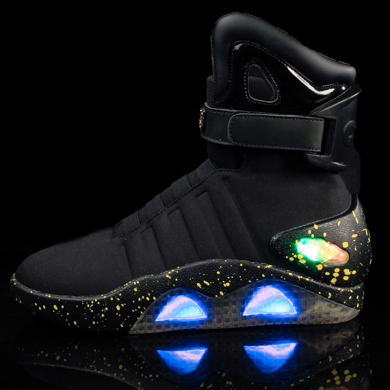 UncleJerry New Led Boots for Men,Women,USB Rechargeable Glowing Shoes Man Winter Boots Party Shoes Cool Soldier Boots