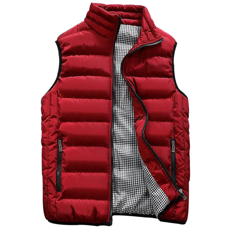 Mens Jacket Sleeveless Vest Winter Fashion Casual Slim Coat Brand Clothing Vests Cotton-Padded Men's Vest Men Waistcoat Big Size