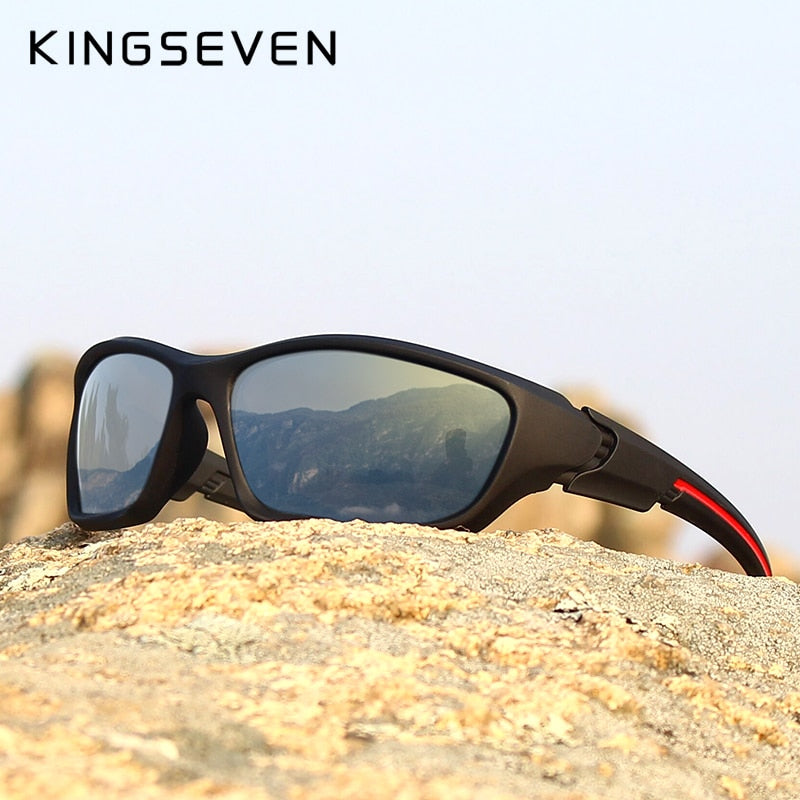 KINGSEVEN Brand 2022 Men&#39;s Polarized Sunglasses TR90 Frame Night Vision Mirror Eyewear Sun glasses Men Goggle lunette de soleil