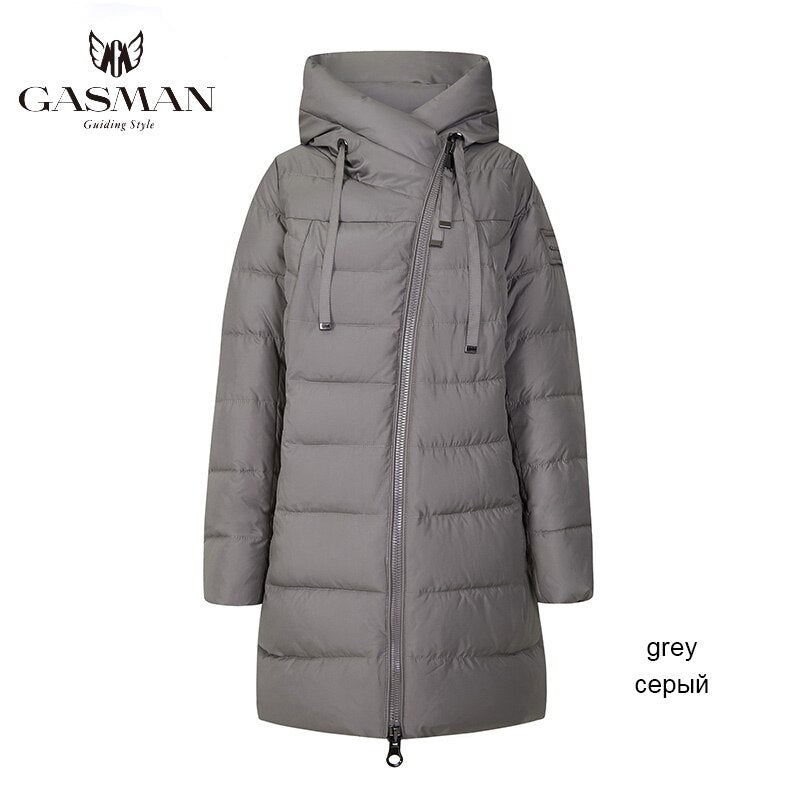 GASMAN 2022  Long Puffer Winter Down Jacket Women Thick Coat Women Hooded Parka Warm Female Brand Cotton Clothes Winter  M-180