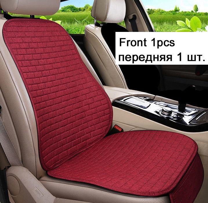 Car Seat Cover Front/Rear Flax/Linen Seat Cushion Protector Pad Black/Red/Beige/Grey/Coffee/Brown For Audi A3 A5 D2 X45