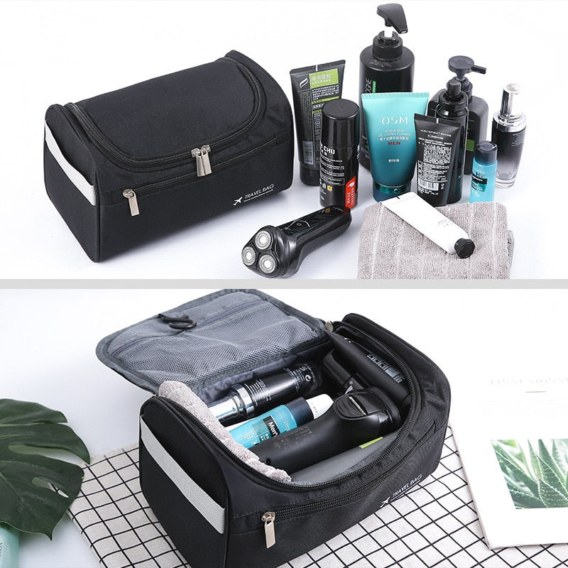 FUDEAM Polyester Men Business Portable Storage Bag Toiletries Organizer Women Travel Cosmetic Bag Hanging Waterproof Wash Pouch