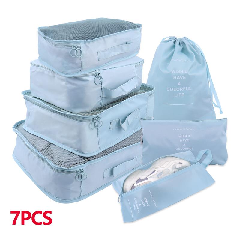 8/6/1 pieces Set Travel Organizer Storage Bags Suitcase Packing Set Storage Cases Portable Luggage Organizer Clothe Shoe Pouch