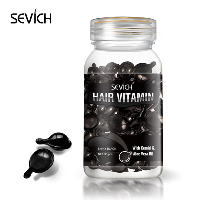 Sevich Smooth Silky Hair Vitamin Capsule Keratin Complex Oil Hair Care Repair Damaged Hair Serum Anti-Loss Moroccan Hair Oil