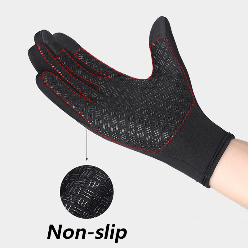 Winter Gloves Mens Touchscreen Waterproof Windproof Skiing Cold Gloves Womens Warm Fashion Outdoor Sports Riding Zipper Gloves