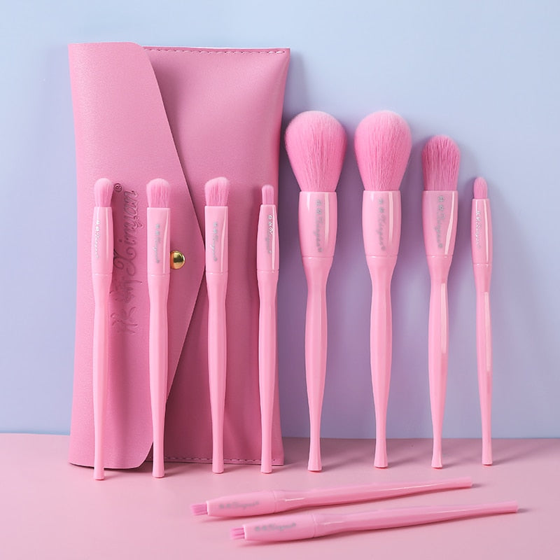 XINYAN Makeup Brushes Set with Bucket Pink Blush Eyeshadow Concealer Cosmetics Makeup Powder Foundation Beauty кисти для макияжа