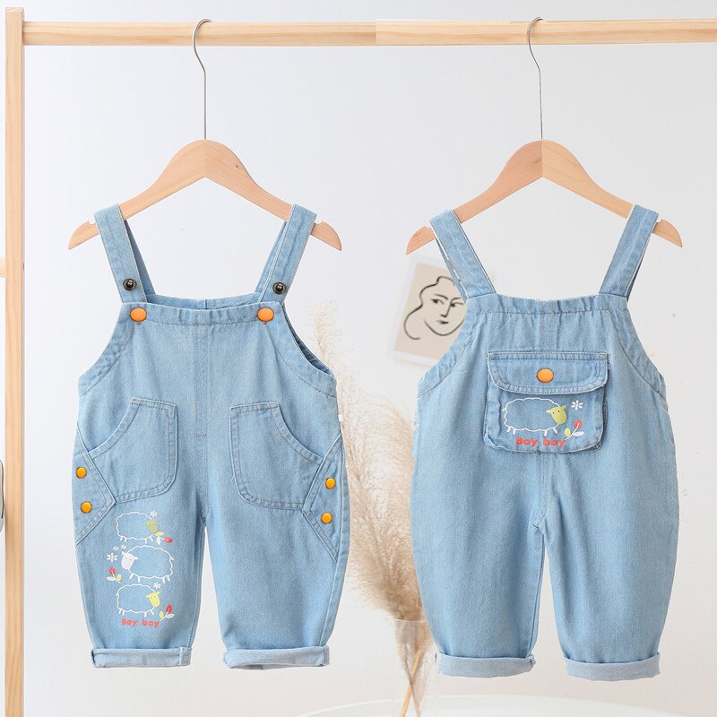 IENENS Toddler Infant Boys Long Pants Denim Overalls Dungarees Kids Baby Boy Jeans Jumpsuit Clothes Clothing Outfits Trousers