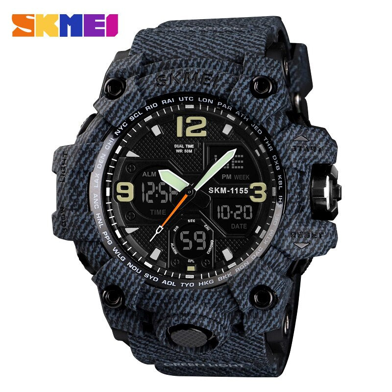 SKMEI Mens Watches Fashion Sports Military Quartz Digital Waterproof Swim Stopwatch Wristwatches Clock Man Relogio Masculino