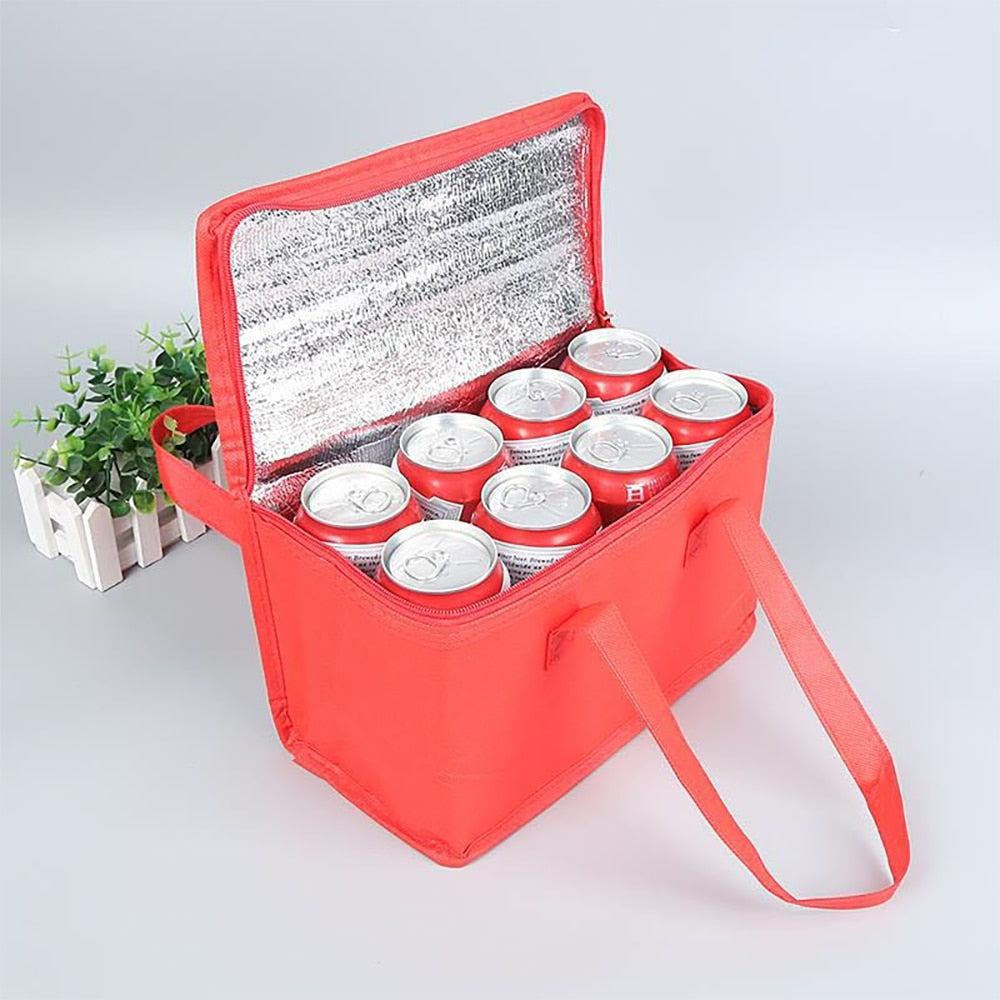 Portable Thermal Insulated Cooler Box Large Outdoor Camping Lunch Bento Bags Trips BBQ Meal Drink Zip Pack Picnic Supplies 아이스박스