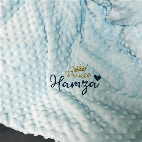 Name Personalised Newborn Baby Blanket Swaddling Baby Bedding Set Swaddle Soft Fleece Toddler Crib Bed Stroller Blanket