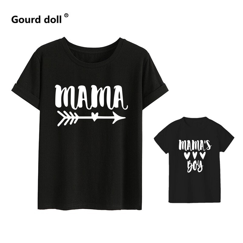 Baby boy clothes arrow mommy and me clothes tshirt Cotton baby girl clothes mother Kids&amp;Woman Funny family look matching Tshirt