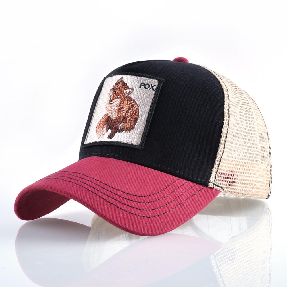 Fashion Animals Embroidery Baseball Caps Men Women Snapback Hip Hop Hat Summer Breathable Mesh Sun Gorras Unisex Streetwear Bone