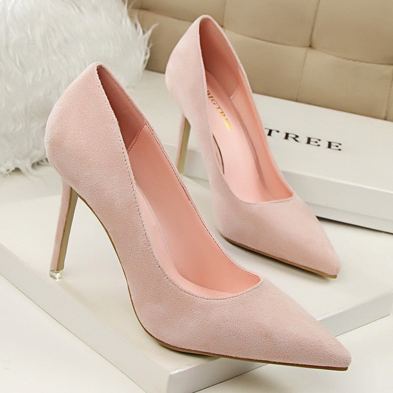 Women Pumps Fashion 9cm High Heels For Women Shoes Casual Pointed Toe Women Heels Chaussures Femme Stiletto Ladies  516-1