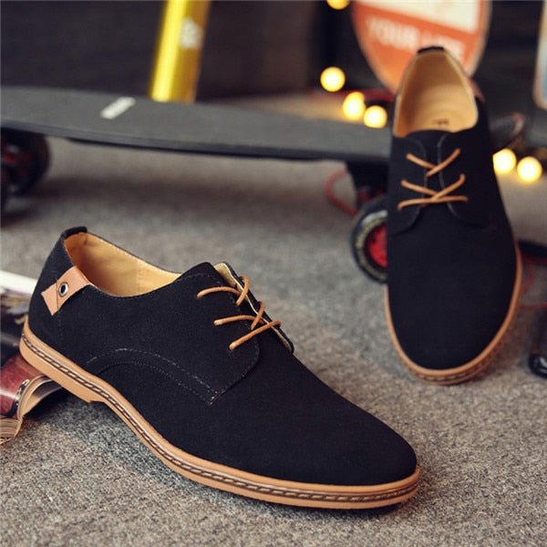 2017 Hot Sale Fashion Men Suede Leather Casual Shoes men spring autumn tide brand Designer Casual Men Shoes Lace Up Shoes Men