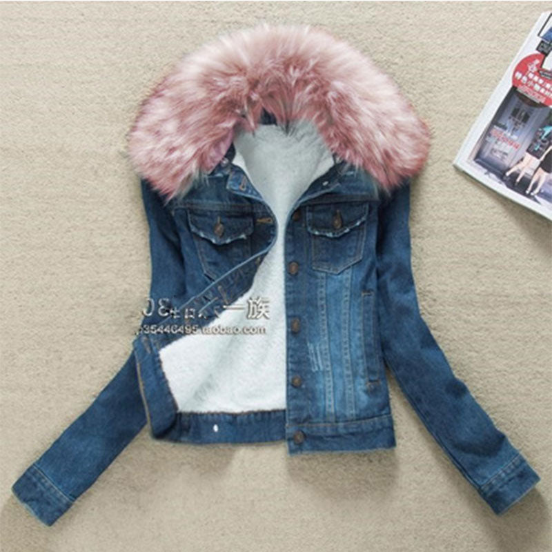 2022 Winter Jeans Jackets Plus Velvet Warm Parka Outerwear Women Cashmere Cotton Coat Girl Fashion Denim Jacket Coat LJ162