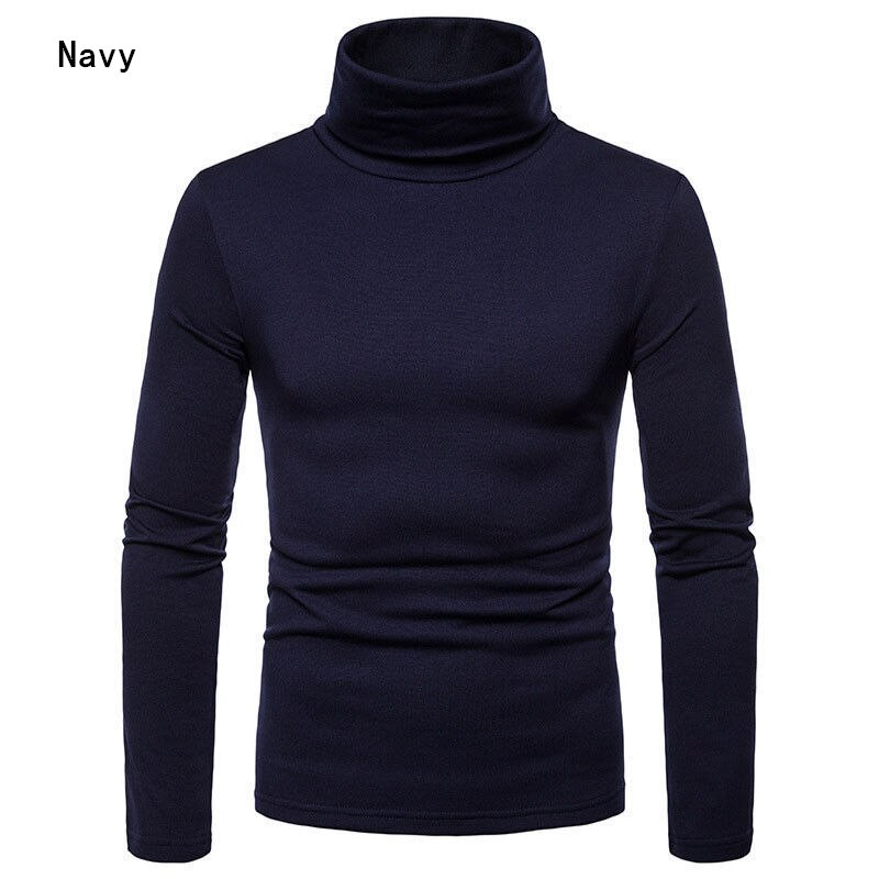 UK Fashion Mens Roll Turtle Neck Pullover Knitted Jumper Tops Sweater