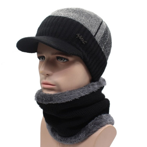 AETRUE Winter Hats Skullies Beanies Hat Winter Beanies For Men Women Wool Necks Caps Balaclava Mask Gorras Bonnet Knitted Hat