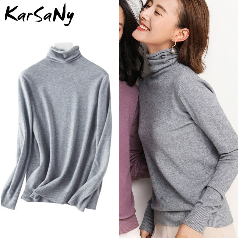 Winter Cashmere Sweater Women Wool Pullover Women's White Cashmere Turtleneck Sweater Pullover Soft Winter For Woman Sweaters