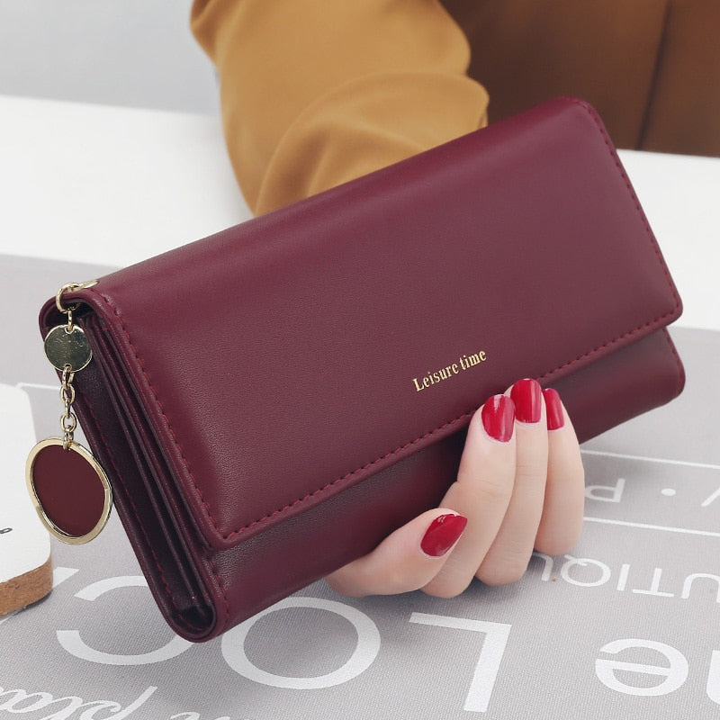 New Fashion Women Wallets Long Style Multi-functional wallet Purse Fresh PU leather Female Clutch Card Holder