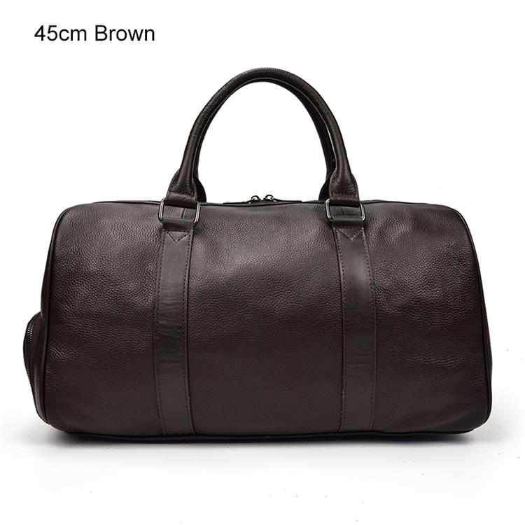 Hot Genuine Leather Men Women Travel Bag Soft Real Leather Cowhide Carry Hand Luggage Bag Travel Shoulder Bag Male Female Duffle