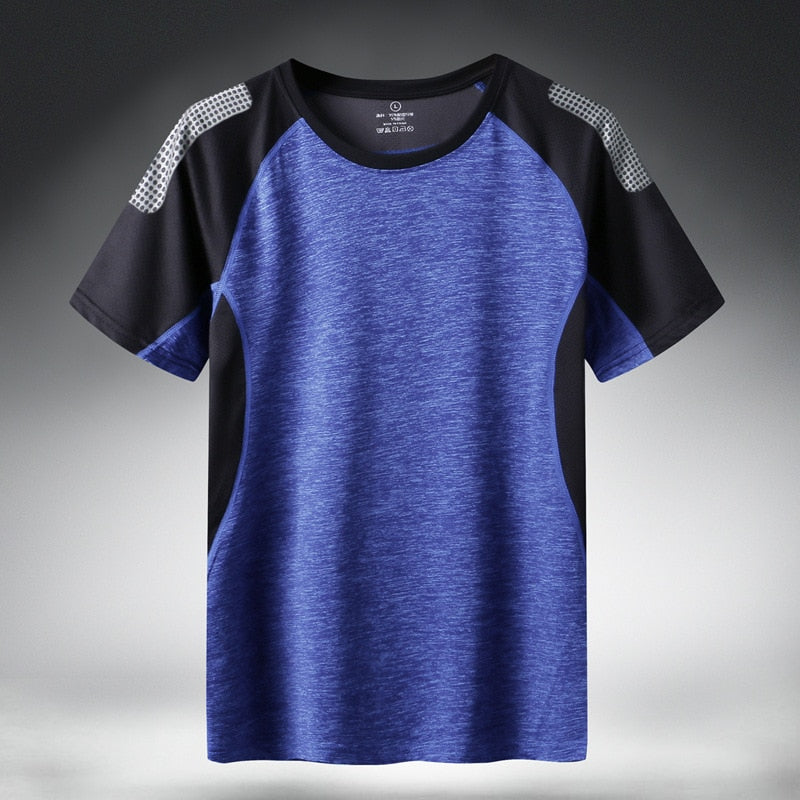 Quick Dry Sport T Shirt Men 2022 Short Sleeves Summer Casual Cotton Plus Asian Size M-5XL 6XL 7XL Top Tees GYM Tshirt Clothes