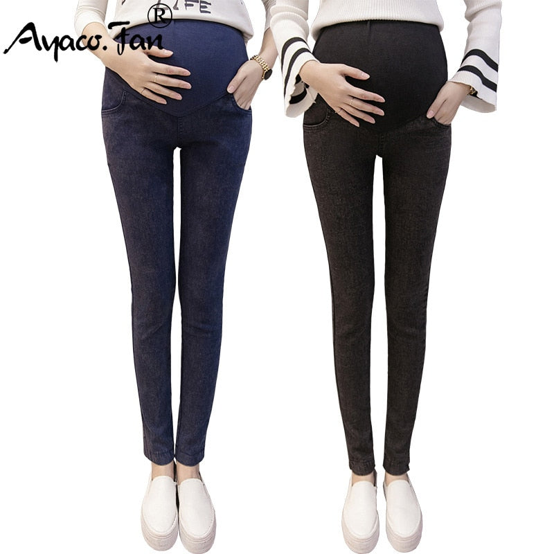 M-3XL Maternity Jeans for Pregnant Women Pregnant Pants Elastic Pregnancy Clothes Spring 2019 New Slim Maternity Pant Plus Size