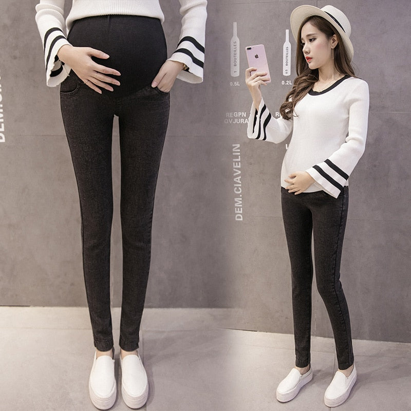 M-3XL Maternity Jeans for Pregnant Women Pregnant Pants Elastic Pregnancy Clothes Spring 2019 New Slim Maternity Pant Plus Size