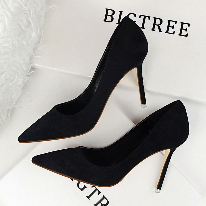 Women Pumps Fashion 9cm High Heels For Women Shoes Casual Pointed Toe Women Heels Chaussures Femme Stiletto Ladies  516-1