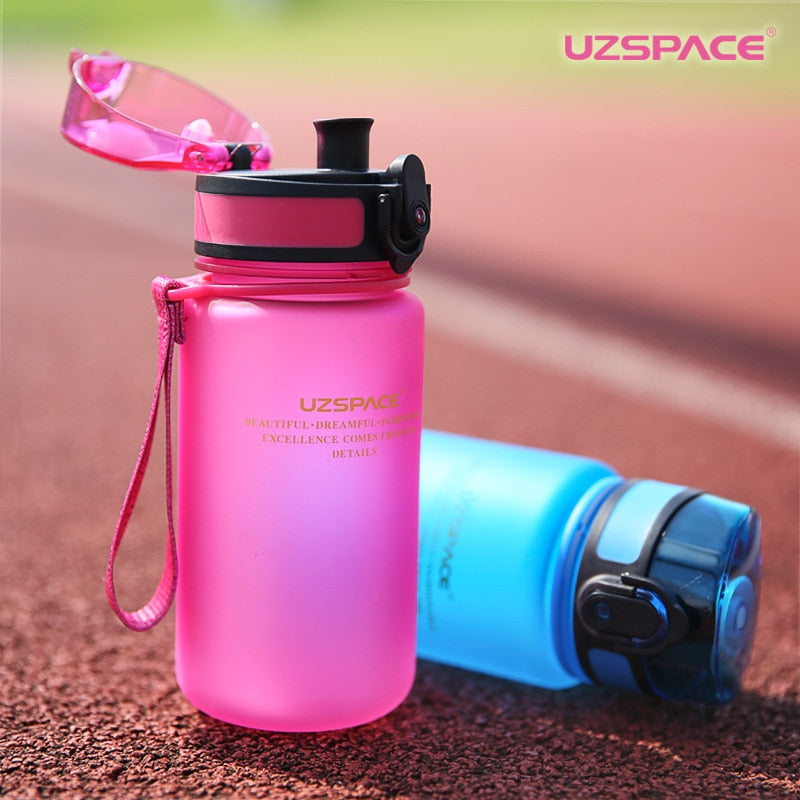 UZSPACE 350ML Kids Water bottle Tritan BPA Free Children Water Bottle Leakproof Eco-friendly No Smell Plastic Drinkware