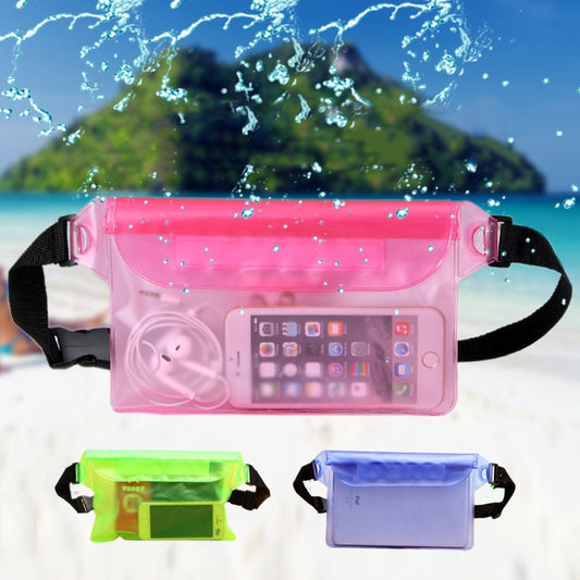 Waterproof Swimming Bag Ski Drift Diving Shoulder Waist Pack Bag Underwater Mobile Phone Bags Case Cover For Beach Boat Sports