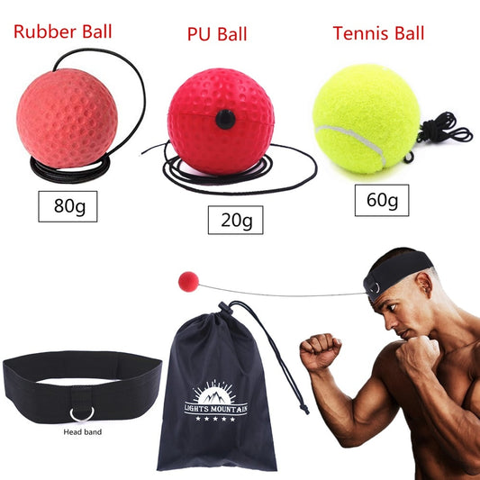 Boxing Reflex Ball Set 3 Difficulty Level Boxing Balls with Adjustable Headband for Punching Speed Reaction Agility Training