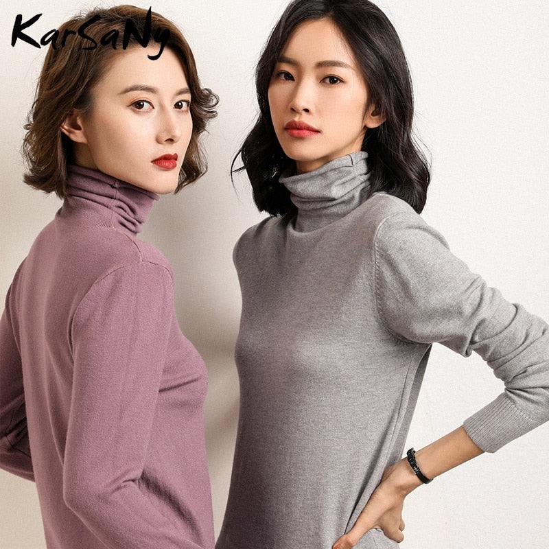 Winter Cashmere Sweater Women Wool Pullover Women's White Cashmere Turtleneck Sweater Pullover Soft Winter For Woman Sweaters