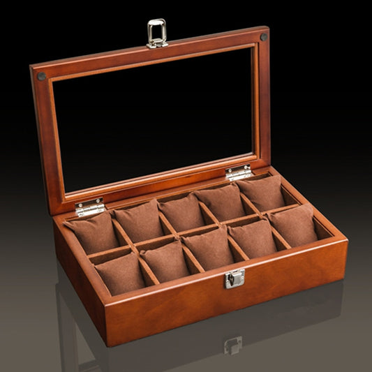 New Wood Watches Box Organizer Top Wooden Watch Display Fashion Coffee Storage Watch Holder Watch Cases For Men