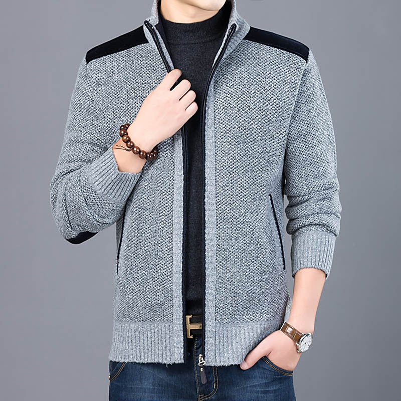 2022 Thick New Fashion Brand Sweater For Mens Cardigan Slim Fit Jumpers Knitwear Warm Autumn Casual Korean Style Clothing Male